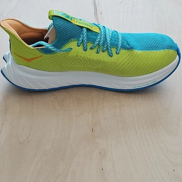 Hoka Womens Sneakers - Teal and Lime - Picture 4 of 6